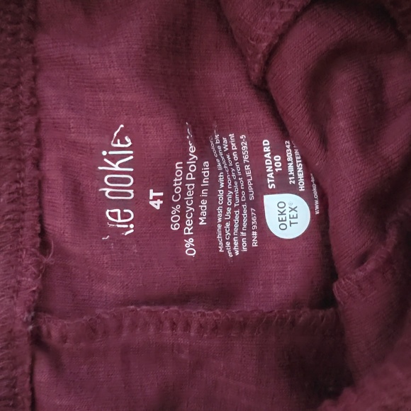 OKIE DOKIE TODDLER BOYS BURGUNDY 2 PIECE SET SIZE 4T - Picture 12 of 14